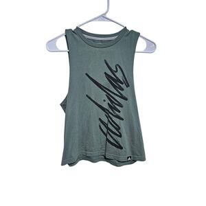 Adidas Tank Top Womens Green Muscle Shirt Go To Performance Tee Size Xs (818)